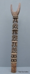 Senufo staff 58 ins / 148 cms tall plus 2 ins / 5 cms for metal stand----5 kilos
